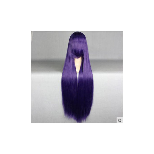 100 cm Long Deep Purple Cosplay Wig