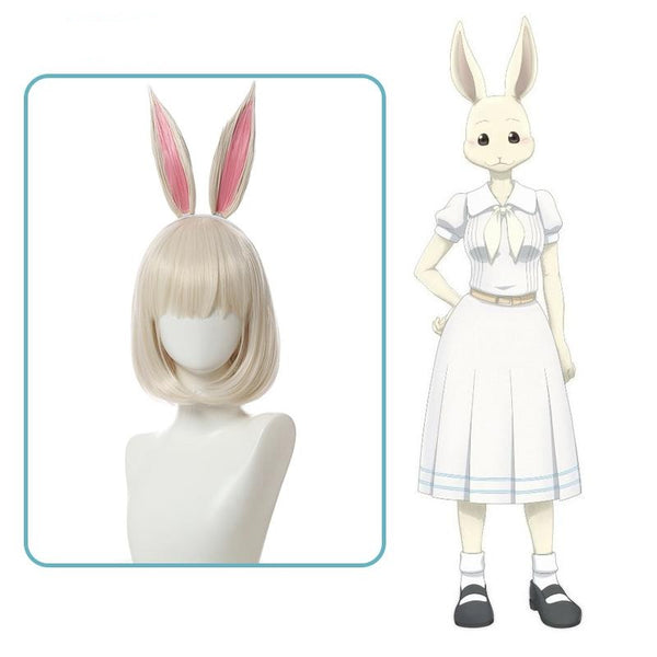 BEASTARS Haru cosplay wig w/ Bunny Ear Headband
