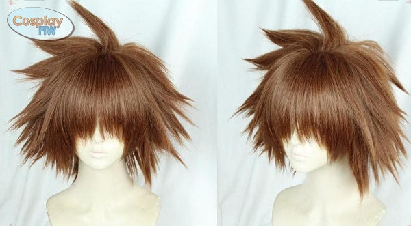 Kingdom Hearts 3 Sora Cosplay Wig / Brown One Size Wig
