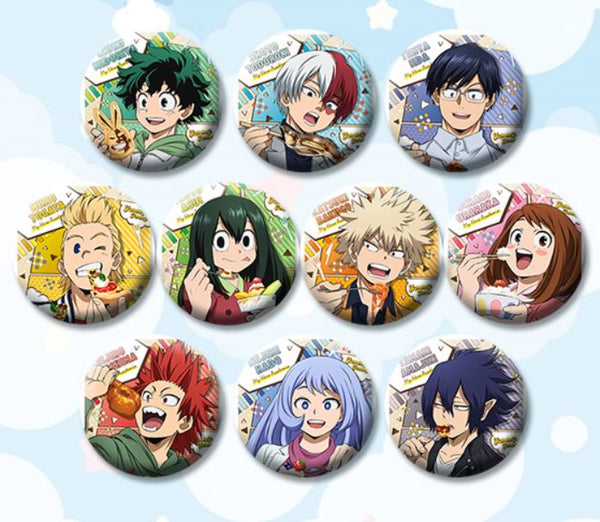 My Hero Academia Snacking Character Buttons / Anime Pins