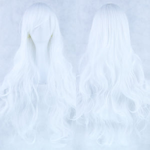 80 cm White Wavy Long Cosplay Wig