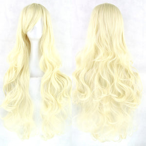 80 cm Platinum Blond Wavy Long Cosplay Wig