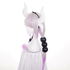 Miss Kobayashi's Dragon Maid Kanna Kamui  Cosplay Wig (With Horn Headband)
