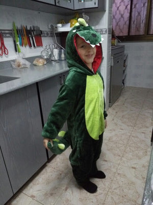 Children's Green Dinosaur Kigurumi