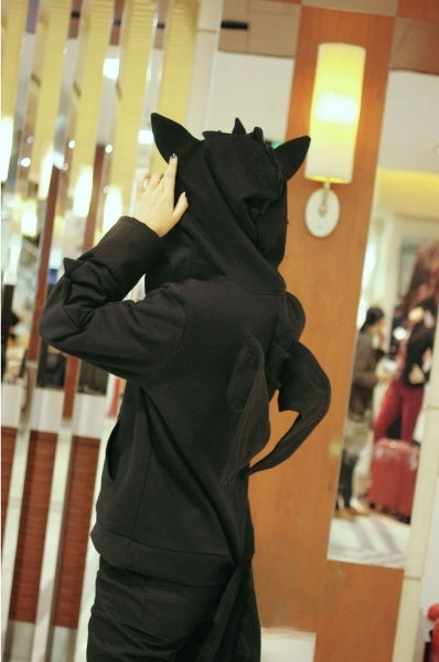 How To Train Your Dragon Toothless Cosplay Hoodie with Tail and Wings