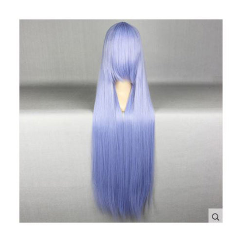 100 cm Long Light Blue Cosplay Wig