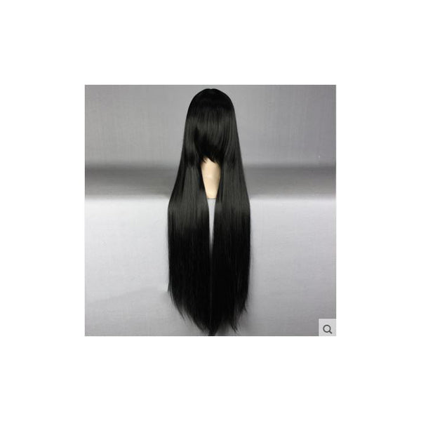 100cm Long Black Cosplay Wig