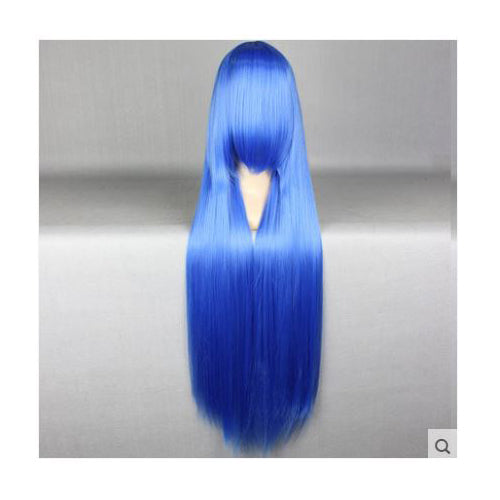 100 cm Long Blue Cosplay Wig