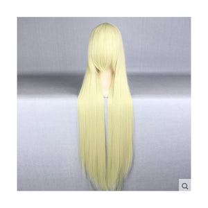100cm Long Platinum Blond Cosplay Wig