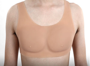 Imitation Skin Silicone Molded Male Chest Muscle Shirt