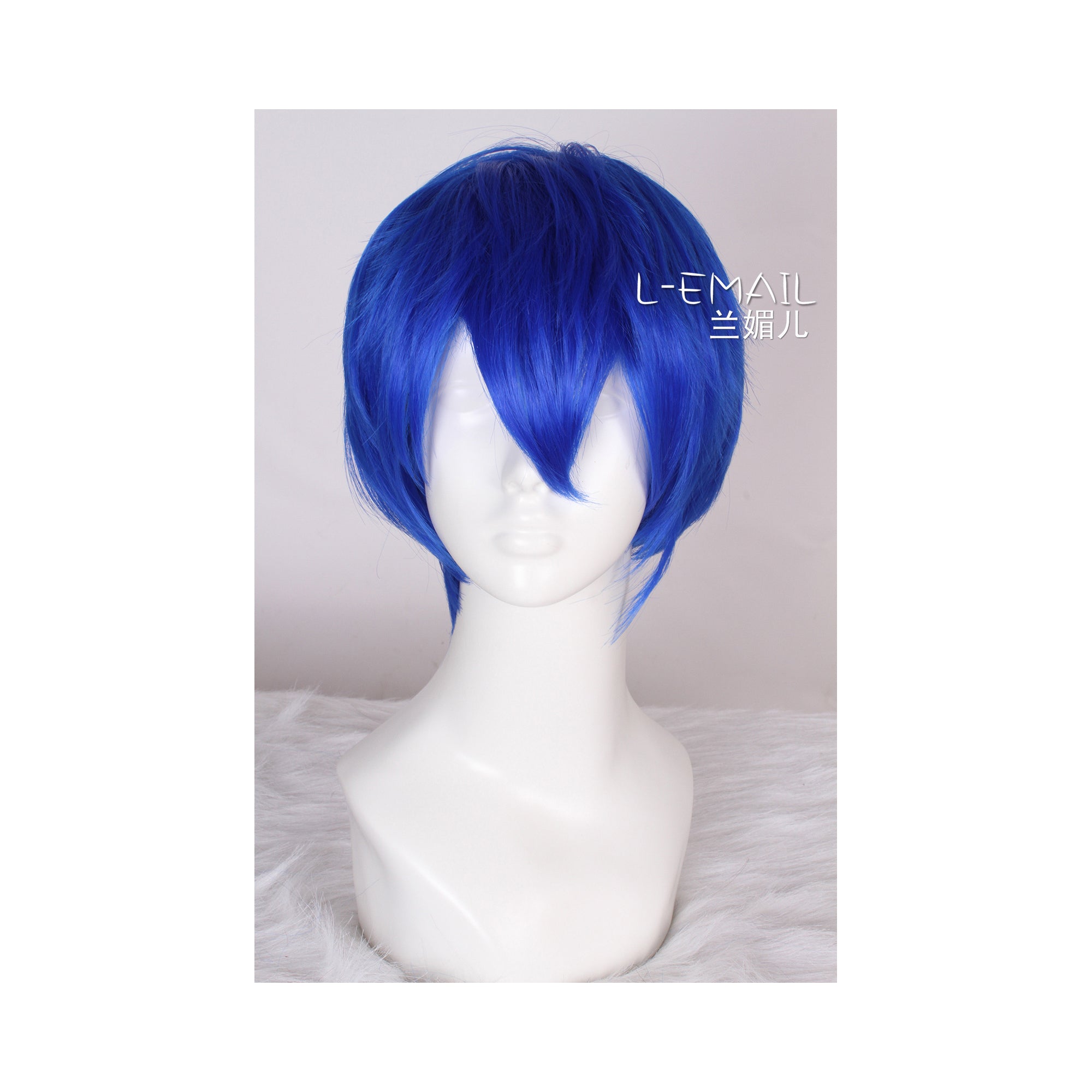 Short dark blue 2024 cosplay wig