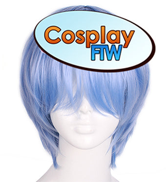 33cm Short Light Blue Cosplay Wig