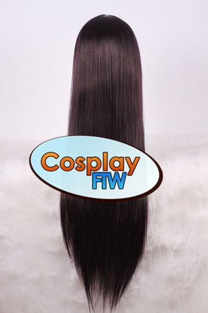 80cm Long Purple Black Cosplay Wig