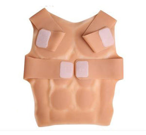Imitation Skin Silicone Molded Male Chest and Abdominal Muscle Breast Plate