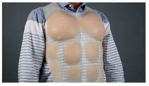 Imitation Skin Silicone Molded Male Chest and Abdominal Muscle Breast Plate