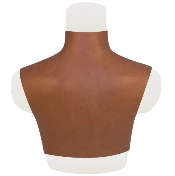 Silicone Sleeveless Breast Shirt / Breast Plate (Color: Brown)