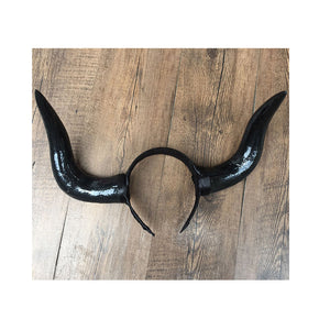 Black Bull Horn Cosplay Headband