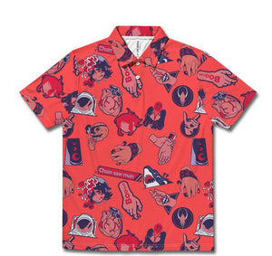 Chainsaw Man Devils and Fiends Graphic Polo Tee