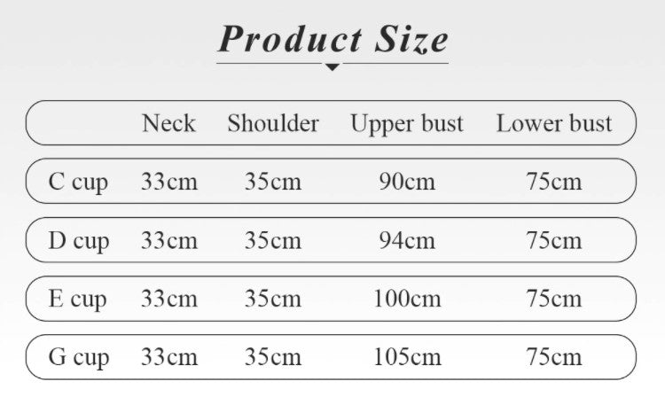 Crossdress Boutique - Crossdresser Breast Form and Bra Size Chart