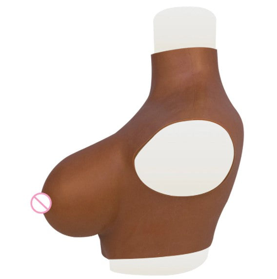 Awakenedyou Silicone Breast Plate color: Deep Brown Silicone