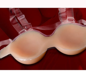 Invisible Strap Full Silicone Breast Bra (A-H Cup)