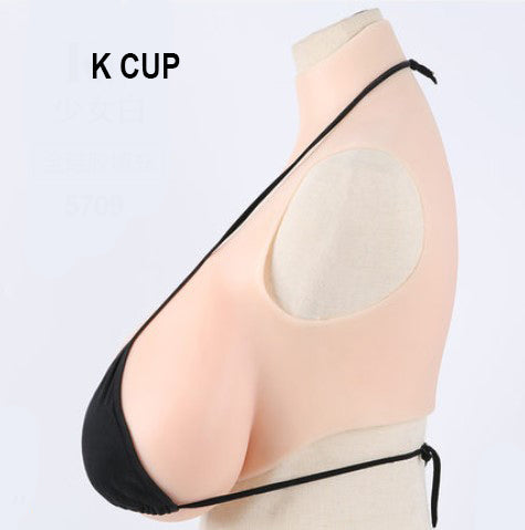 Silicone Sleeveless High Collar Breast Shirt / Breast Plate (Color