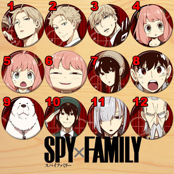 SPY x FAMILY Character Style Anime Pins