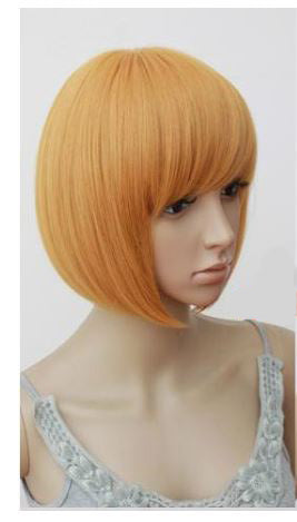 Sunny Orange 30cm Bob Cosplay Wig
