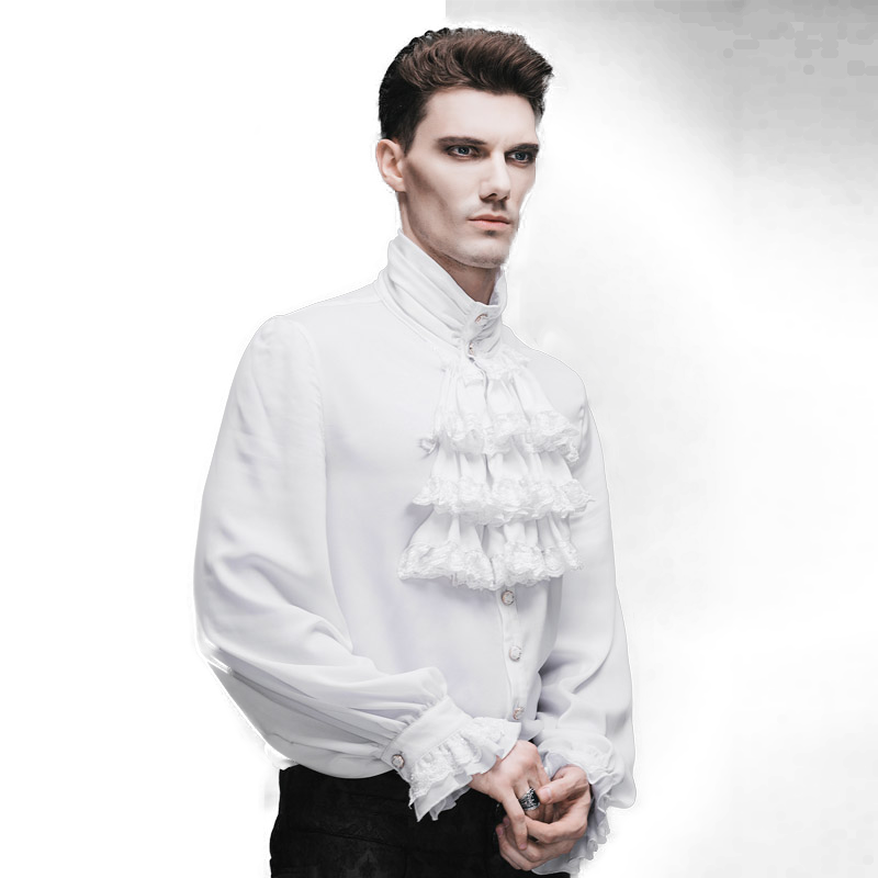 Steampunk Victorian Men s Ruffled Dress Shirt CosplayFTW
