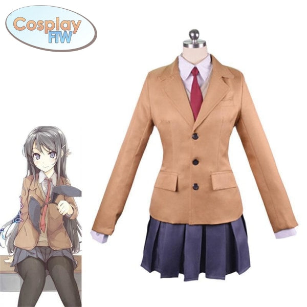 Anime Rascal Does Not Dream Of Bunny Girl Sakurajima Mai School Uniform Cosplay Costume / Seishun