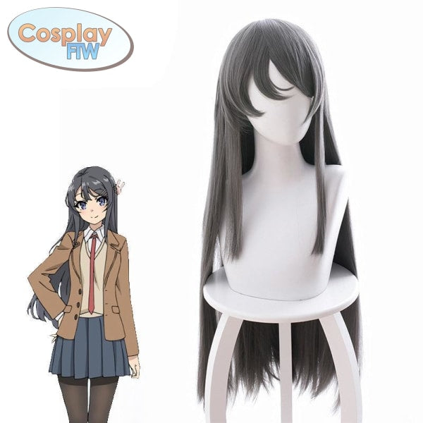 Anime Rascal Does Not Dream Of Bunny Girl Senpai Mai Sakurajima Cosplay Wig 80Cm Wig