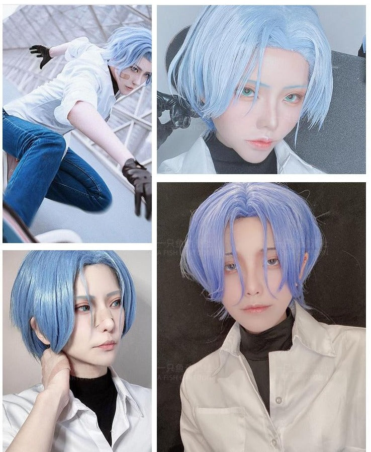  Shancon Anime SK8 the Infinity Langa Hasegawa Wig Short Curly  Party Hair Halloween Cosplay Props Accessory Men : Clothing, Shoes & Jewelry