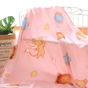 Card Captor Sakura Soft Flannel Throw Blanket (110 cm x 110 cm)