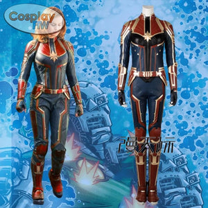 Captain Marvel Cosplay Costume / Ms. Carol Danvers Movie Full Set L Costume