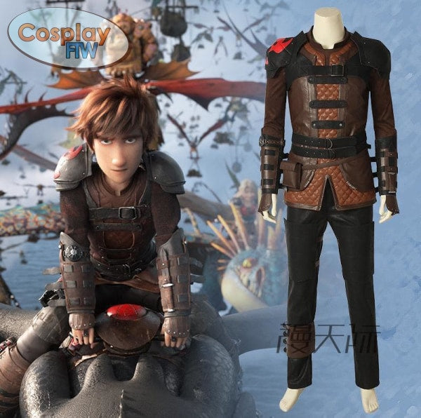 How To Train Your Dragon 3: The Hidden World Cosplay Hiccup Costume Male Full Set Of Male / L