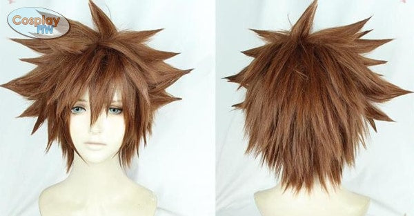 Kingdom Hearts 3 Sora Cosplay Wig / Brown One Size Wig