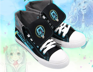 Vocaloid Hatsune Miku High Top Canvas Sneakers