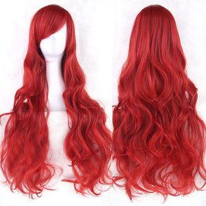 80 cm Crimson Wavy Long Cosplay Wig