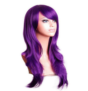 70 Cm Violet Long Wavy Cosplay Wig