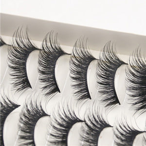 Thick X-Long Criss-Cross Style Eyelashes (10 Pairs)