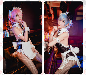 Re: Zero Rem & Ram Bunny Girl Cosplay Costume