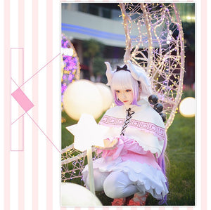Miss Kobayashi's Dragon Maid Kanna Kamui Cosplay Costume (With Stockings and Wig Set)