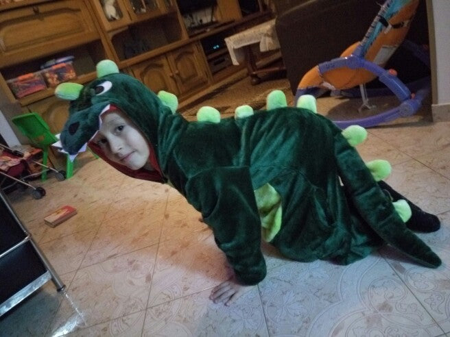 Children's Green Dinosaur Kigurumi