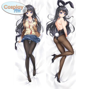 Rascal Does Not Dream Of Bunny Girl Senpai Mai Sakurajima Anime Body Pillow Case / Dakimakura 18129